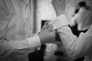 groom getting ready at eaves hall