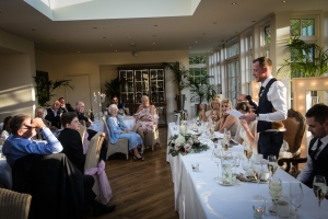 wedding breakfast at mitton hall in clitheroe