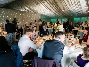 wedding meal at heaton house farm